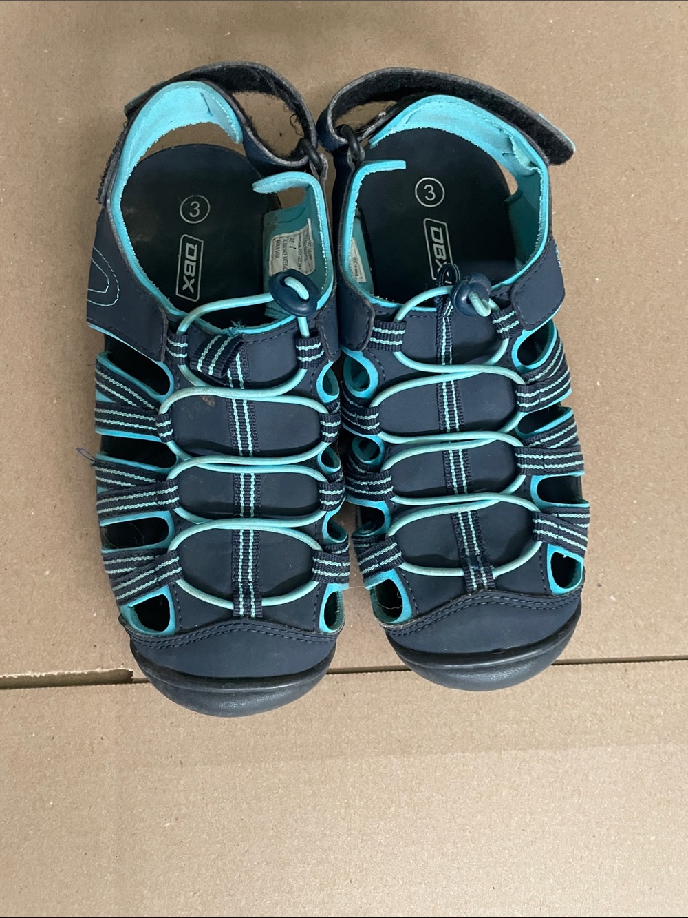 Kids Outdoor Sport Sandals - Navy and Teal